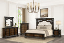 Promenade E.King & Queen Bed Brown & White - Furniture Center (NY)