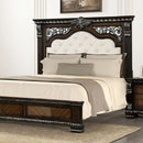 Promenade E.King & Queen Bed Brown & White - Furniture Center (NY)