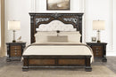 Promenade E.King & Queen Bed Brown & White - Furniture Center (NY)