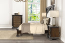 Promenade E.King & Queen Bed Brown & White - Furniture Center (NY)