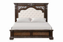 Promenade E.King & Queen Bed Brown & White - Furniture Center (NY)