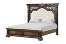 Promenade E.King & Queen Bed Brown & White - Furniture Center (NY)