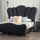 Melodi Parc E.King & Queen Bed Black & Silver - Furniture Center (NY)
