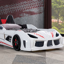 Trackster Bed White, Red,, Black, & Blue