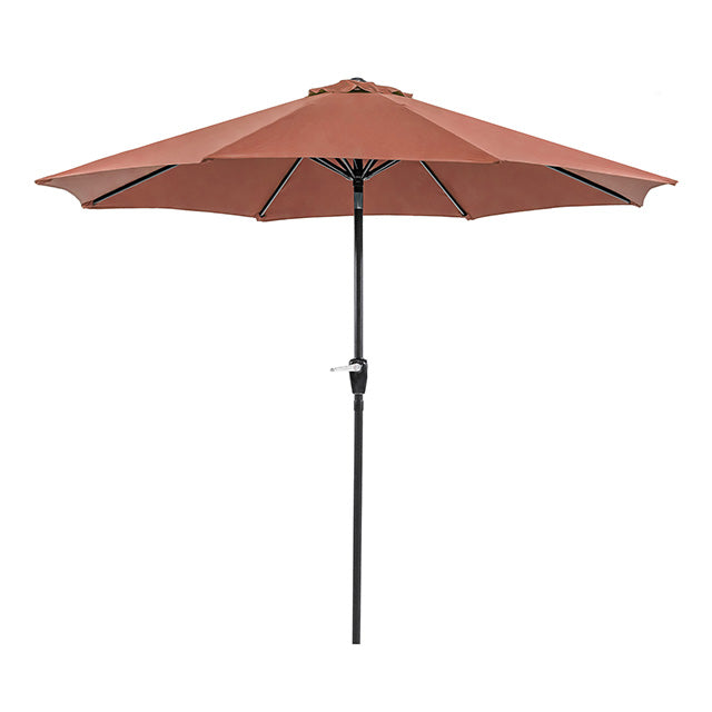Soli 9' Outdoor Umbrella w/ Auto Tilt + 21" Round Base - Furniture Center (NY)