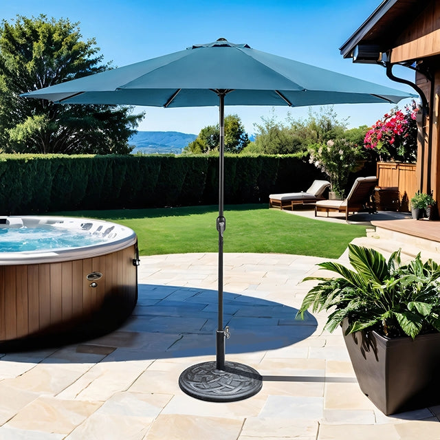 Mora 11' Outdoor Umbrella + 21" Round Base - Furniture Center (NY)