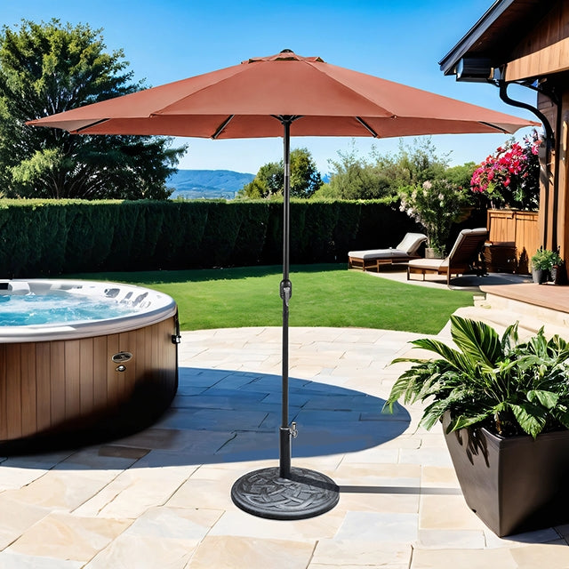 Mora 11' Outdoor Umbrella + 21" Round Base - Furniture Center (NY)