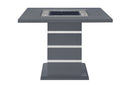 MONACO DARK GREY BAR TABLE AND 6 MONACO DARK GREY BAR STOOLS - Furniture Center (NY)