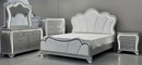 ARIA SILVER QUEEN BED WITH LED - Furniture Center (NY)