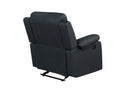 U6026 BLACK PU 72A GLIDER RECLINER WITH LED - Furniture Center (NY)