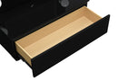 ELLA BLACK NARROW TALL MIRROR WITH DRAWER AND SPEAKER - Furniture Center (NY)