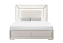 CLARA BEIGE FULL BED WITH LED - Furniture Center (NY)