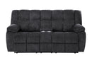 U6000 BLACK CONSOLE RECLINING LOVESEAT - Furniture Center (NY)