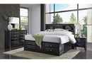LINDA BLACK KING BED GROUP - Furniture Center (NY)