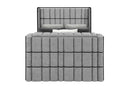 ISABELLA GREY QUEEN BED W/LED, TV LIFT, SPEAKER AND FIREPLACE - Furniture Center (NY)