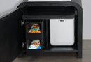 BECKETT WHITE/BLACK NIGHTSTAND WITH LED, COOLER AND SPEAKER - Furniture Center (NY)