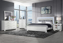 SOLEIL WHITE KING BED GROUP WITH COOLER AND SPEAKER - Furniture Center (NY)