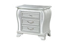 ARIA SILVER NIGHTSTAND WITH LED - Furniture Center (NY)