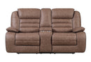 U2250 BROWN CONSOLE RECLINING LOVESEAT - Furniture Center (NY)