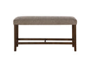 D4355 BROWN BAR TABLE WITH 4 BAR STOOLS AND BENCH
