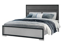 AMELIA GREY/BLACK QUEEN BED, DRESSER, MIRROR AND NIGHTSTAND - Furniture Center (NY)