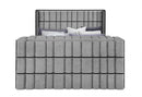 ISABELLA GREY KING BED W/LED, TV LIFT, SPEAKER AND FIREPLACE - Furniture Center (NY)