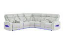 U8611 BLANCHE SILVER SECTIONAL WITH LED - Furniture Center (NY)
