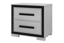 AMELIA GREY/BLACK KING BED, DRESSER, MIRROR, NIGHTSTAND - Furniture Center (NY)