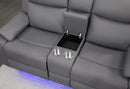 U6026 GREY PU 46A REC SOFA/CONSOLE REC LOVESEAT/GLIDER RECLINER - Furniture Center (NY)