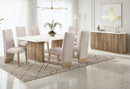 D2504DT AND 4 D12DC BEIGE/NATURAL - Furniture Center (NY)