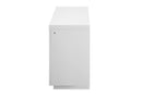 AILEEN WHITE 66" ENT UNIT W/LED, SPEAKERS, CRYSTAL AND POP-UP DOORS - Furniture Center (NY)