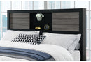 LISBON GREY/BLACK BOOKCASE FULL BED - Furniture Center (NY)