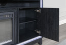 LILY DARK GREY ENT UNIT 72 INCH W/ LED, SPEAKERS, CRYSTAL INSERTS - Furniture Center (NY)