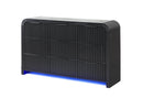 BECKETT WHT/BLK DRESSER W/ LED - Furniture Center (NY)