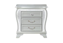 ARIA SILVER NIGHTSTAND WITH LED - Furniture Center (NY)