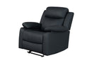 U6026 BLACK PU 72A GLIDER RECLINER WITH LED - Furniture Center (NY)