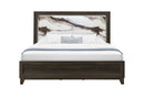 HARMONY BROWN KING BED WITH LED