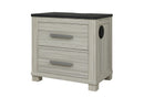 ASHLEY BROWN NIGHTSTAND W/USB & SPEAKER - Furniture Center (NY)