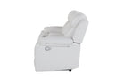 U6026 BLANCHE WHITE CONSOLE RECLINING LOVESEAT WITH LED AND SPEAKER - Furniture Center (NY)