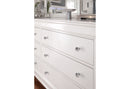 POMPEI WHITE QUEEN BED WITH LED DRESSER MIRROR AND NIGHTSTAND - Furniture Center (NY)