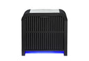BECKETT WHITE/BLACK NIGHTSTAND WITH LED, COOLER AND SPEAKER - Furniture Center (NY)
