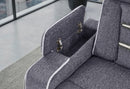 U1895 GREY P2 CONSOLE RECLINING LOVESEAT WITH IS AND LED - Furniture Center (NY)