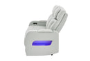 U8611 BLANCHE SILVER PWR REC SOFA WITH PHR AND LED
