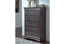 POMPEI METALLIC GREY KING BED GROUP WITH LED