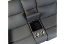 U6026 GREY PU 46A CONSOLE RECLINING LOVESEAT WITH LED AND SPEAKER - Furniture Center (NY)