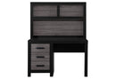 LISBON GREY/BLACK BOOKCASE TWIN BED, DRESSER, MIRROR AND NIGHTSTAND - Furniture Center (NY)