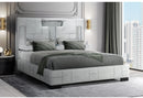 OSCAR GREY QUEEN BED NO WOOD TRIM - Furniture Center (NY)