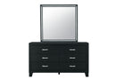 REID BLACK KING BED DRESSER MIRROR NIGHTSTAND - Furniture Center (NY)