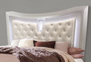 PARIS CHAMPAGNE KING BED WITH LED, DRESSER, MIRROR, NIGHTSTAND - Furniture Center (NY)