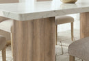 D2504DT AND 4 D12DC BEIGE/NATURAL - Furniture Center (NY)